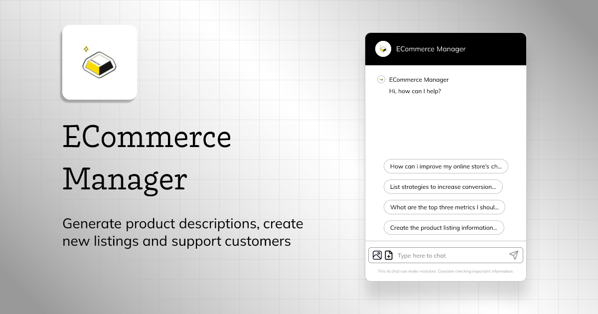 Ecommerce manager